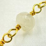 Load image into Gallery viewer, Natural Chalcedony Gold Plated Wire Chain.