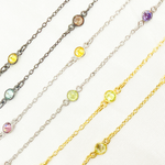 Load image into Gallery viewer, Cubic Zirconia Round Shape Connected Chain