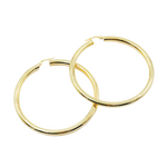 Load image into Gallery viewer, GER82. 14K Solid Gold Hollow Hoop Earrings