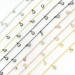 Load image into Gallery viewer, Cubic Zirconia Triangle 4mm Shape Dangle Chain