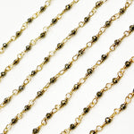 Load image into Gallery viewer, Pyrite Gold Plated Sterling Silver Wire Chain