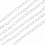Load image into Gallery viewer, 720KSS. Sterling Silver Hammered Oval Shape Chain