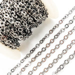 Load image into Gallery viewer, Black Rhodium Sterling Silver Cable Chain
