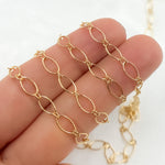 Load image into Gallery viewer, Gold-Filled Smooth Oval Long and Short Link Chain.