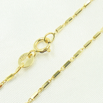 Load image into Gallery viewer, 14k Solid Yellow Gold Bars Link Chain