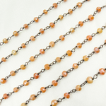 Load image into Gallery viewer, Coated Peach Quartz Wire Chain