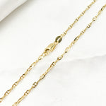 Load image into Gallery viewer, 14K Solid Gold Diamond Cut Marina Link Chain