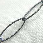 Load image into Gallery viewer, Black Rhodium Sterling Silver Diamond Cut Oval Link Chain