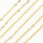 Load image into Gallery viewer, 14K Gold Filled Flat Heart Link Chain