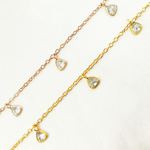 Load image into Gallery viewer, Cubic Zirconia Triangle 4mm Shape Dangle Chain