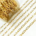 Load image into Gallery viewer, Z47GP. Gold Plated 925 Sterling Silver Diamond Cut Paperclip Link Chain
