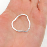 Load image into Gallery viewer, SSBS14. 30MM White Sterling Silver Brushed Uneven Connector