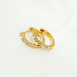 Load image into Gallery viewer, 14k Solid Gold Baguette Hoops. EHD57037Y