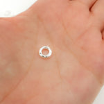 Load image into Gallery viewer, White Sterling Silver Hammered Open Jump Ring