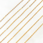 Load image into Gallery viewer, 14K Gold Filled Flat Round 2mm Link Chain