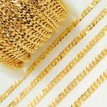Load image into Gallery viewer, Gold Plated Sterling Silver Miami Flat Curb Link Chain