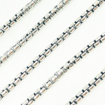 Load image into Gallery viewer, Oxidized Sterling Silver Smooth Box Chain