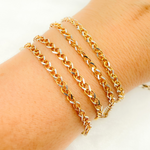 Load image into Gallery viewer, Two Tone Gold Plated and White 925 Sterling Silver Wheat Chain