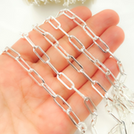 Load image into Gallery viewer, Sterling Silver Flat Paperclip Chain