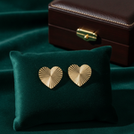 Load image into Gallery viewer, EFZ53562. 14K Solid Gold Heart Studs Earrings