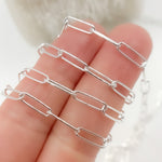 Load image into Gallery viewer, Sterling Silver Smooth Paperclip Chain
