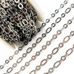 Load image into Gallery viewer, Black Rhodium Sterling Silver Oval and Round Link Chain