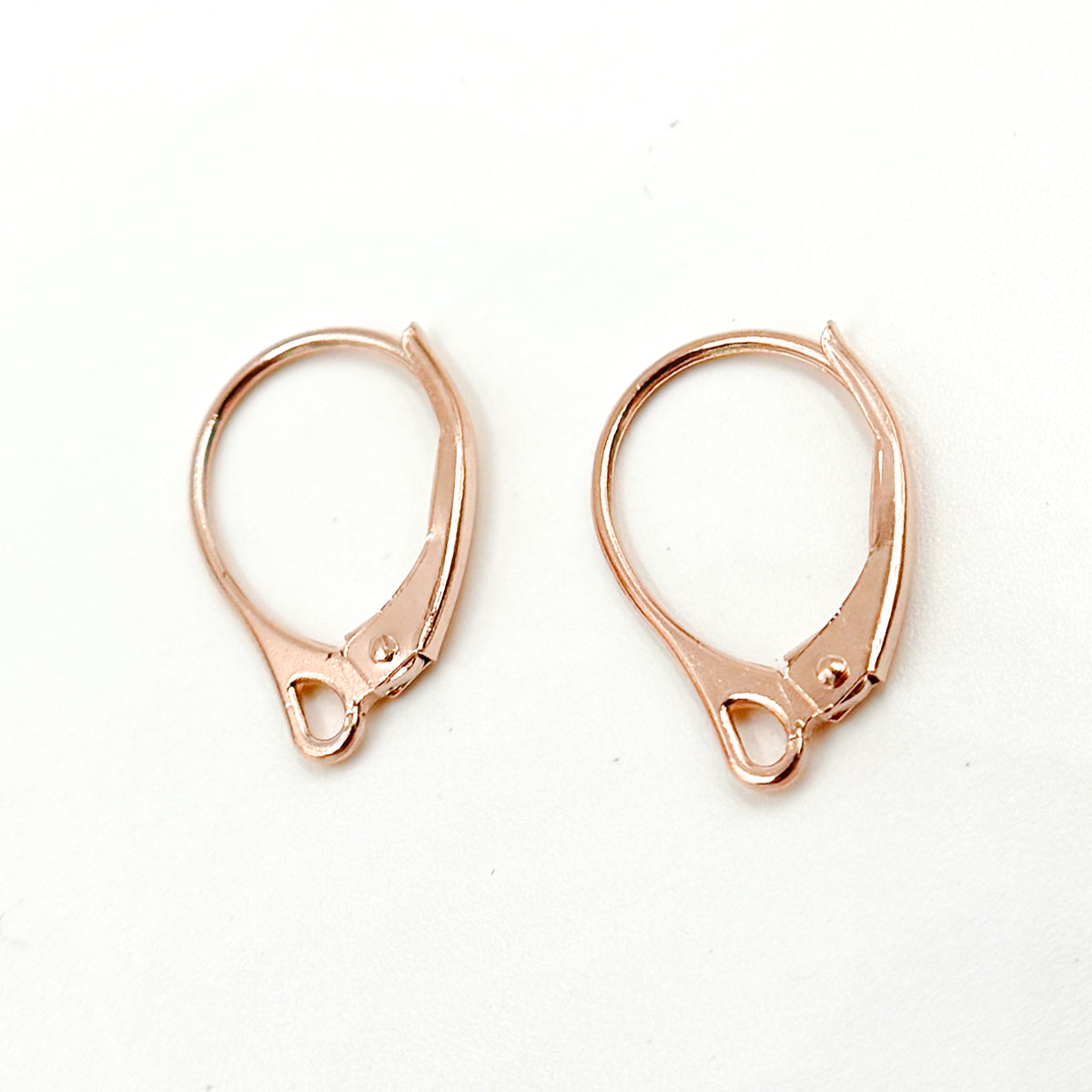 Rose Gold Plated Plain Leverback