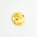 Load image into Gallery viewer, Gold-plated sterling silver brushed round flat disc connector