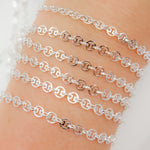 Load image into Gallery viewer, Sterling Silver Fancy Disc Chain
