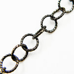 Load image into Gallery viewer, Black Rhodium Sterling Silver Twisted Cable Chain