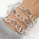 Load image into Gallery viewer, Sterling Silver Hollow Smooth Marina Link Chain