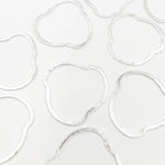 Load image into Gallery viewer, White Sterling Silver Brushed Uneven Connector