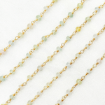Load image into Gallery viewer, Multi Aquamarine Gold Plated Wire Chain.