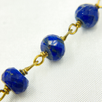Load image into Gallery viewer, Lapis Lazuli Gold Plated Wire Chain.
