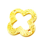 Load image into Gallery viewer, 15mm Gold-plated Sterling Silver Brushed Flower Connector