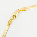 Load image into Gallery viewer, 14k Solid Yellow Gold Herringbone Bracelet