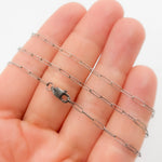 Load image into Gallery viewer, Oxidized Sterling Silver Smooth Paperclip Necklace