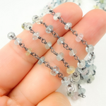 Load image into Gallery viewer, Aquamarine Oxidized Wire Chain.