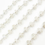 Load image into Gallery viewer, Rainbow Moonstone Sterling Silver Wire Chain