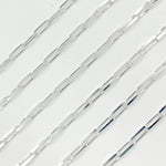 Load image into Gallery viewer, Sterling Silver Diamond Cut Paperclip Chain