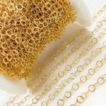 Load image into Gallery viewer, 14K Gold Filled Hammered Round Link Chain
