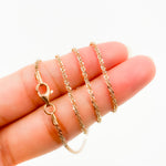 Load image into Gallery viewer, MAR30RGP. Sterling Silver Rose Gold Plated Popcorn Necklace