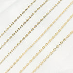 Load image into Gallery viewer, 14K Solid Gold Smooth Marina and Cable Links Chain by Foot