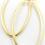 Load image into Gallery viewer, GER53. 14K Solid Gold Oval Shape Hollow Hoop Earrings