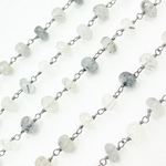 Load image into Gallery viewer, Black Rutile Quartz Oxidized Wire Chain.