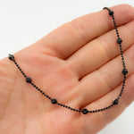 Load image into Gallery viewer, Sterling Silver Black Necklace Satellite