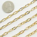 Load image into Gallery viewer, V137GP. Gold Plated 925 Sterling Silver Round Paperclip Chain