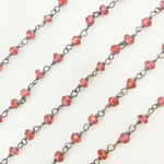 Load image into Gallery viewer, Garnet Oxidized Wire Chain.