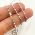 Load image into Gallery viewer, 14K Solid White Gold Wheat Chain