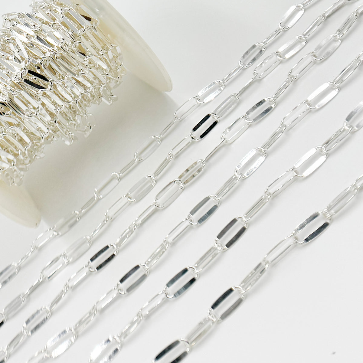 Sterling Silver Flat Paperclip Chain